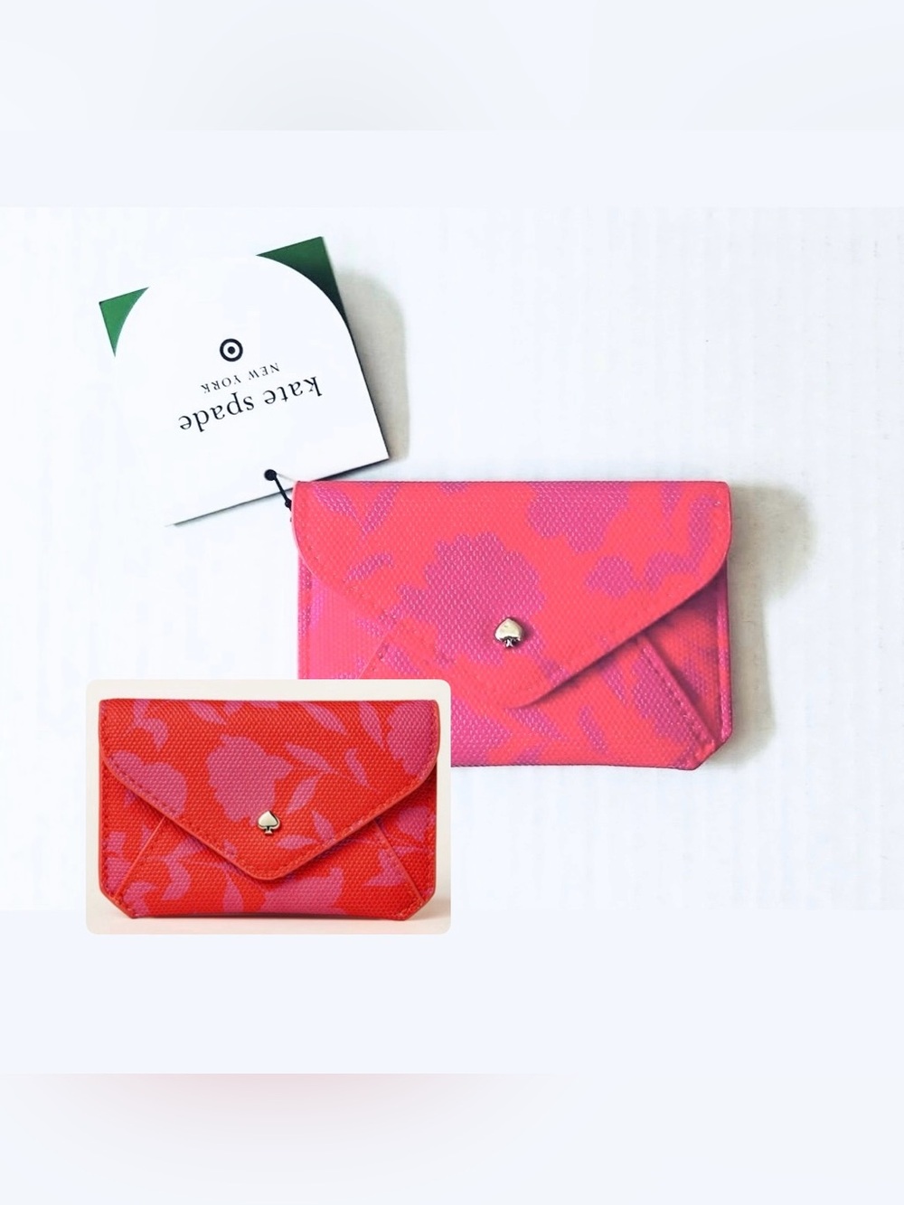 Kate Spade x Target Red and Pink Floral Card Case